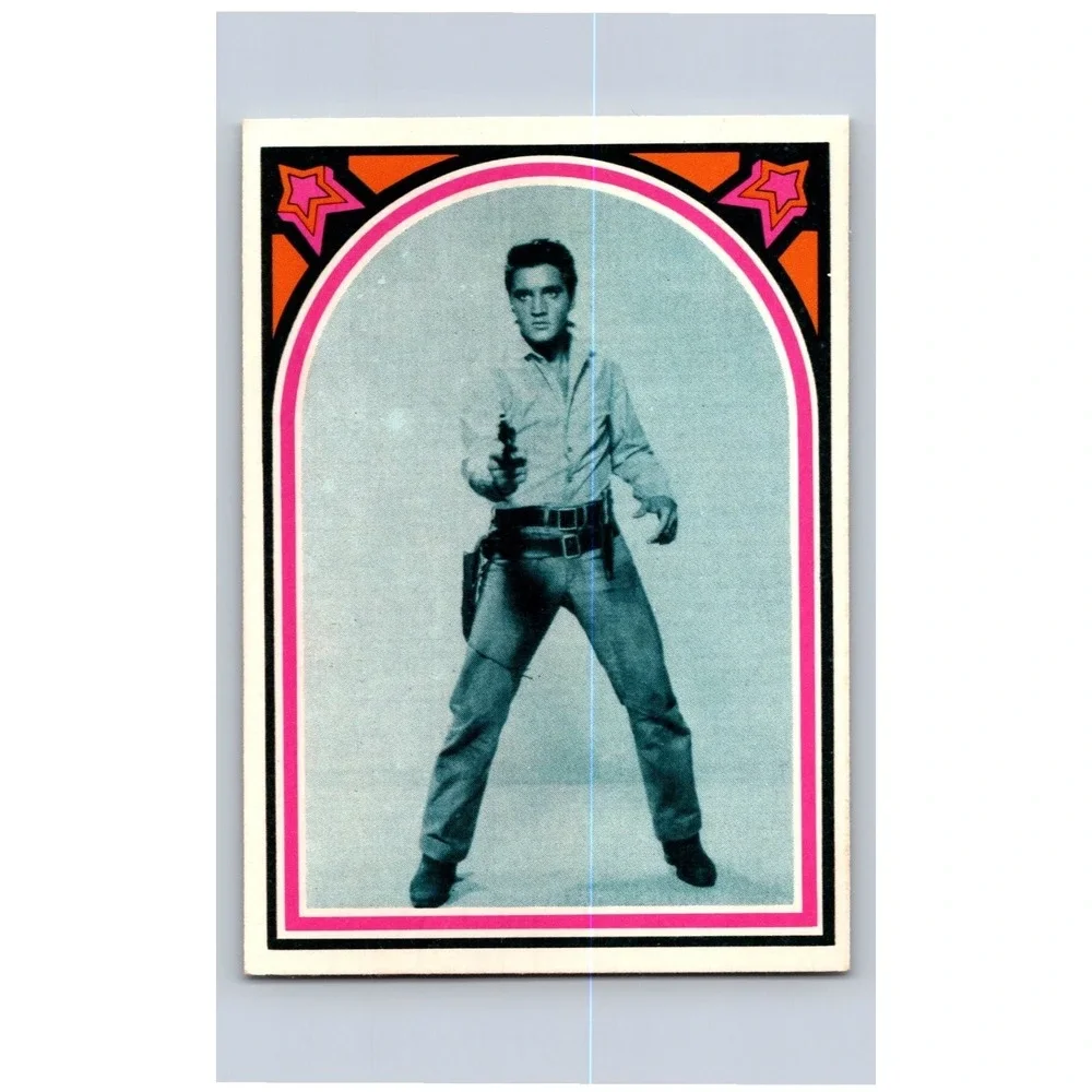 Elvis Presley 1978 Boxcar Enterprises Trading Card #55 Elvis Records Gun Front